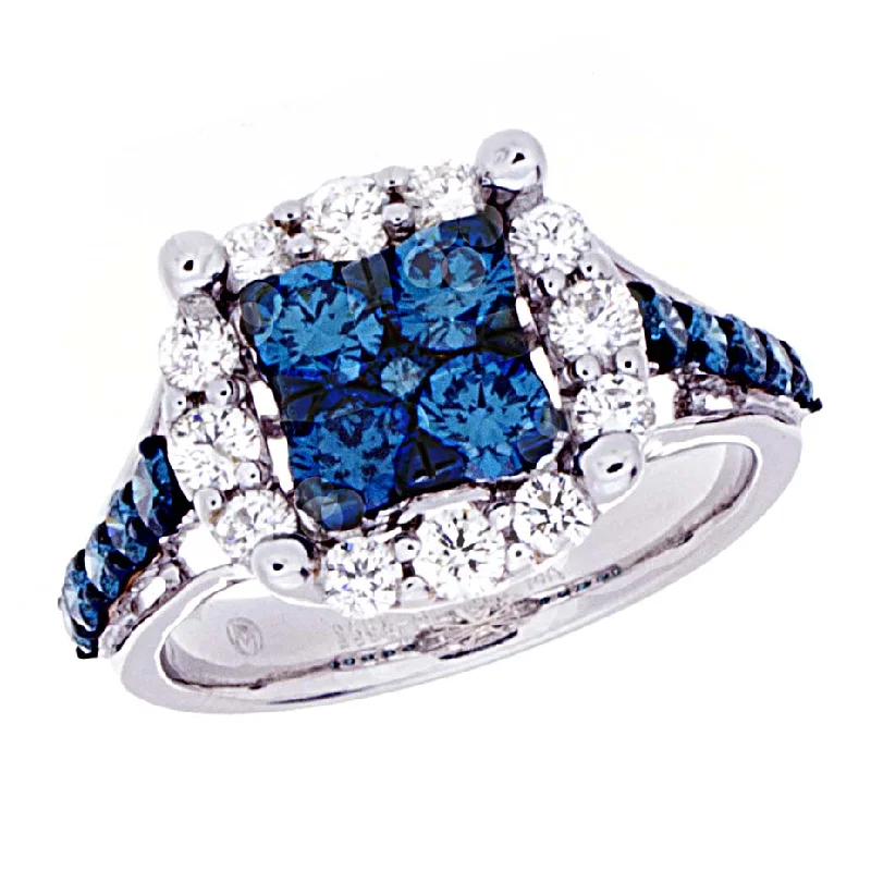 Blue Diamond Ring