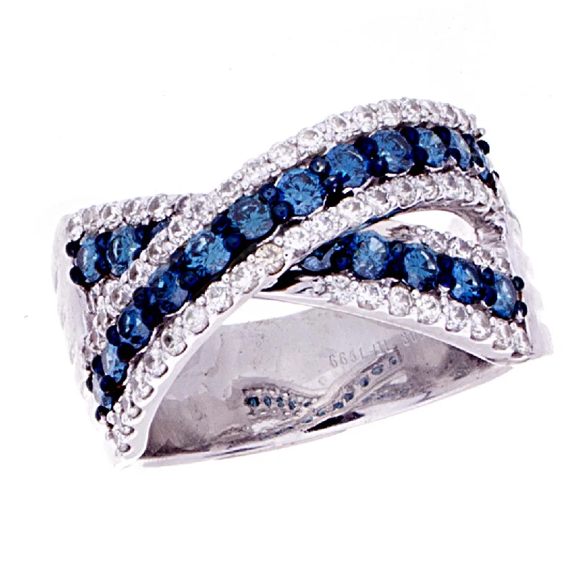 Blue Diamond Ring