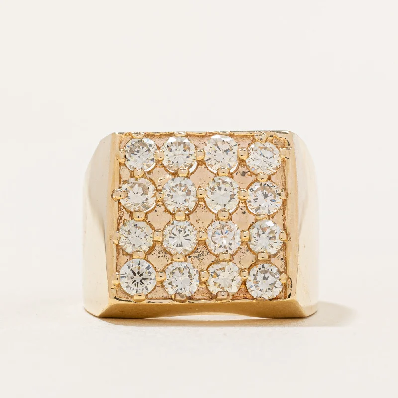 Diamond Grid Ring | 2.40ctw | SZ 10 |