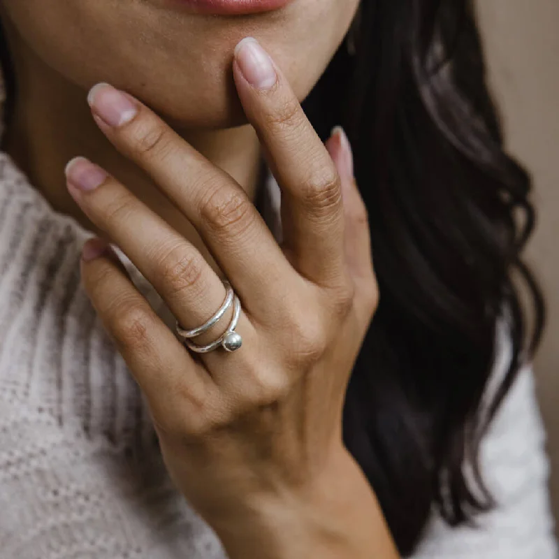 Droplet Stacking Ring - Sterling Silver