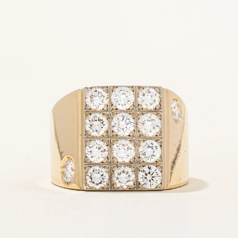 Flush Set Diamond Ring | 2.24ctw | SZ 8.25 |