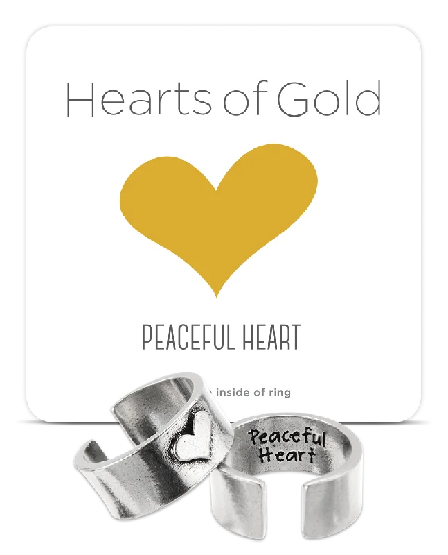 "Hearts of Gold" PEACEFUL HEART Ring