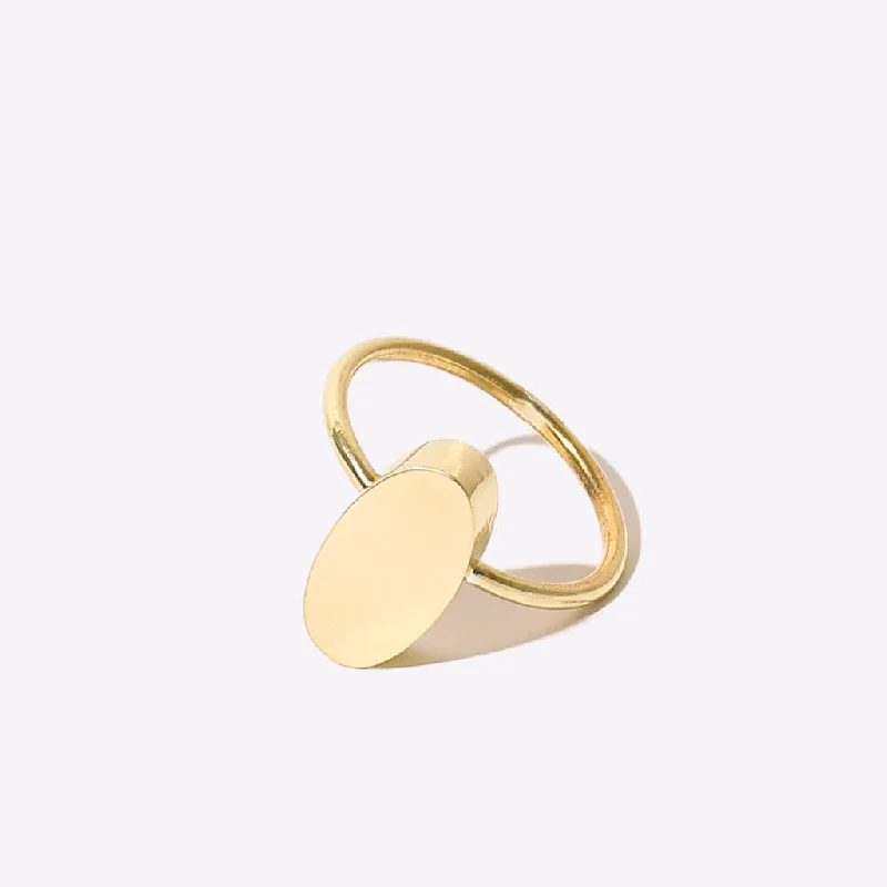 Pebble Simple Ring - Brass