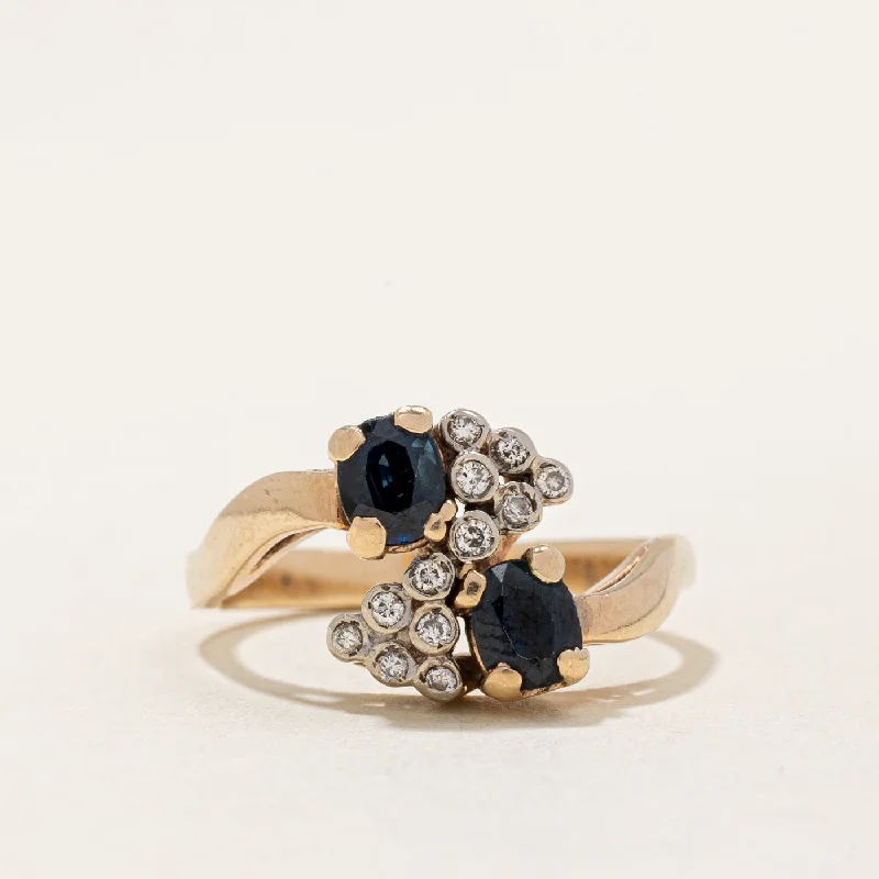 Sapphire & Diamond Waterfall Ring | 0.90ctw, 0.05ctw | SZ 7.75 |