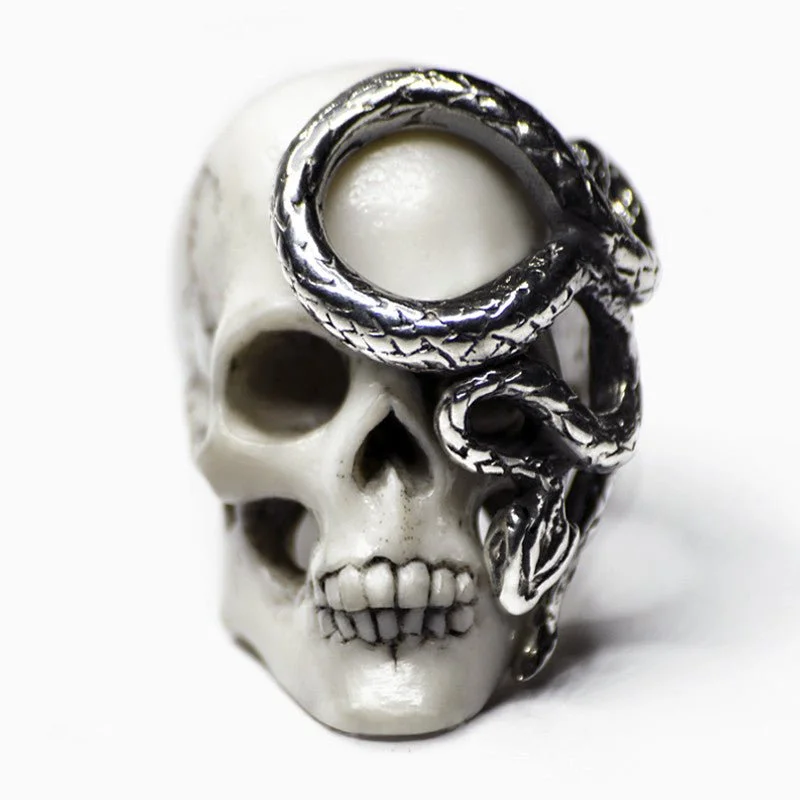 Skull & snake ring