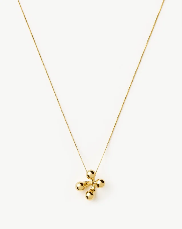 Atom Large Pendant Necklace | 18ct Gold Plated