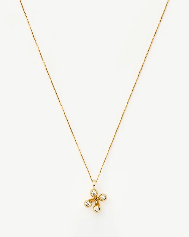 Atom Pendant Necklace | 18ct Gold Vermeil Cubic Zirconia