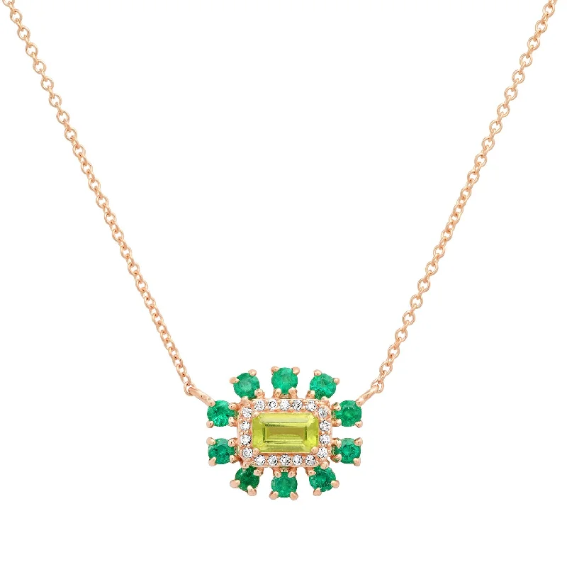 Gemstone & Diamond Garden Party Necklace