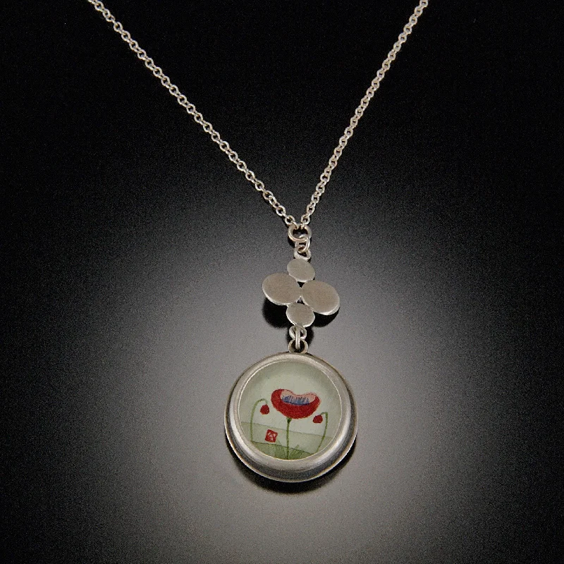 Round Poppy Necklace