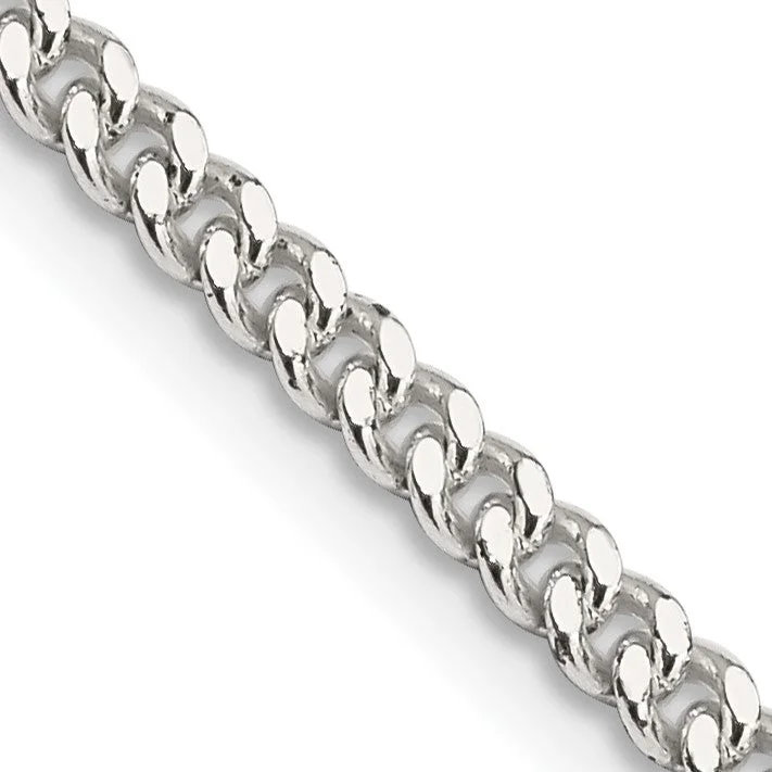 Sterling Silver 14-inch 3MM Childrens Curb Chain