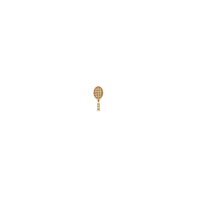 14k Itty Bitty Tennis Racket Stud