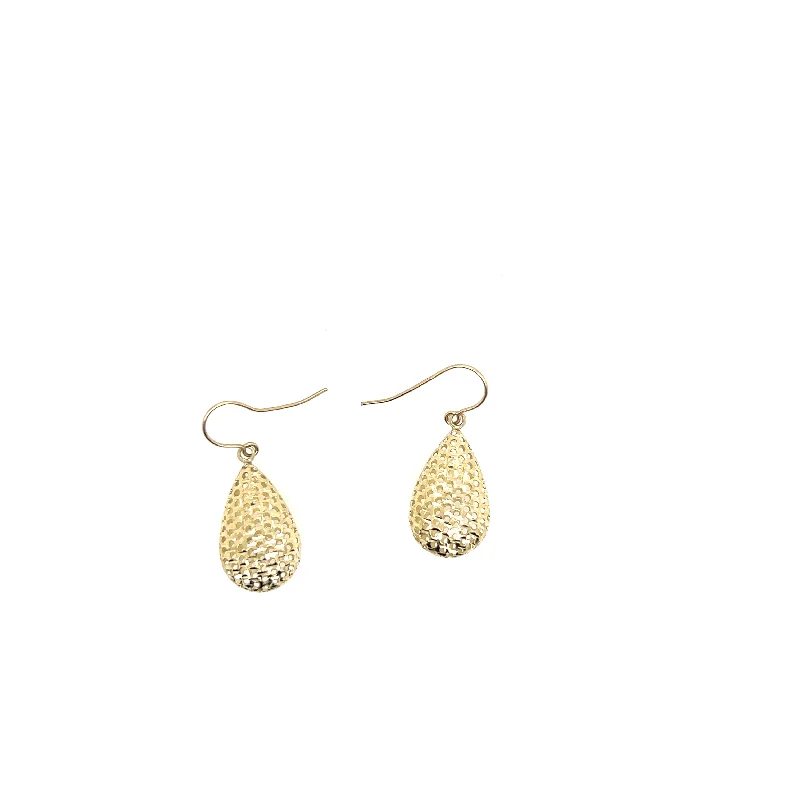 14K Yellow Gold Open Teardrop Earrings