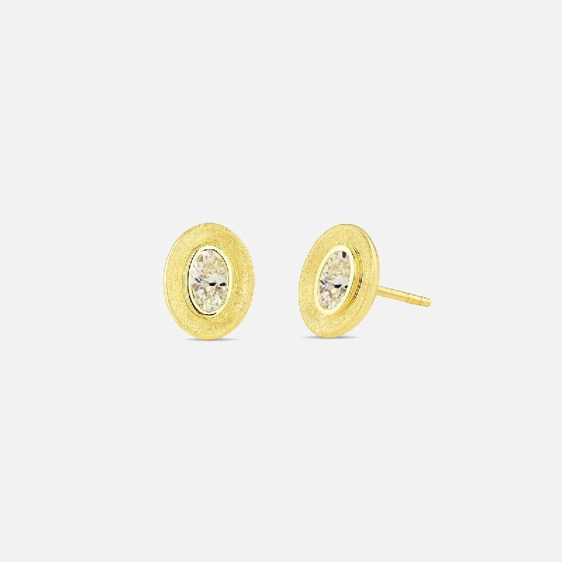 Stardust Oval Studs