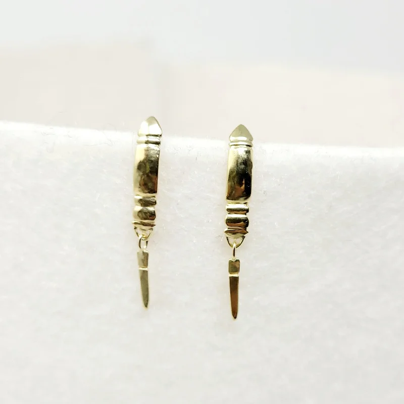 Exo Gold Pendant Earring