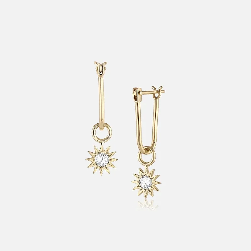 Inverted Diamond Spur Earring