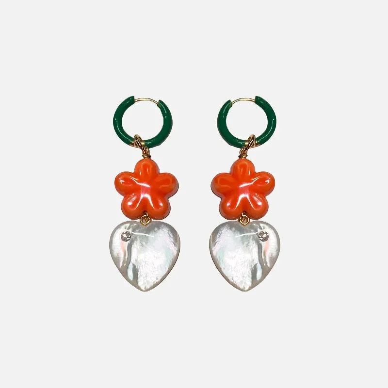 Love at First Sight Giardino Earrings, Orange