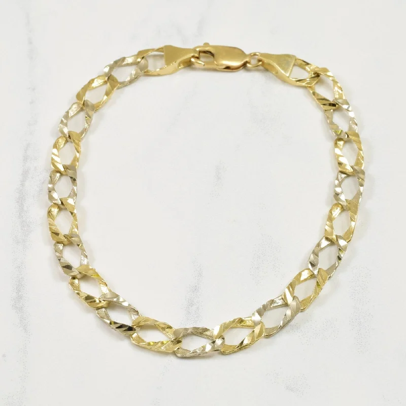 10k Two Tone Bracelet | 8" |