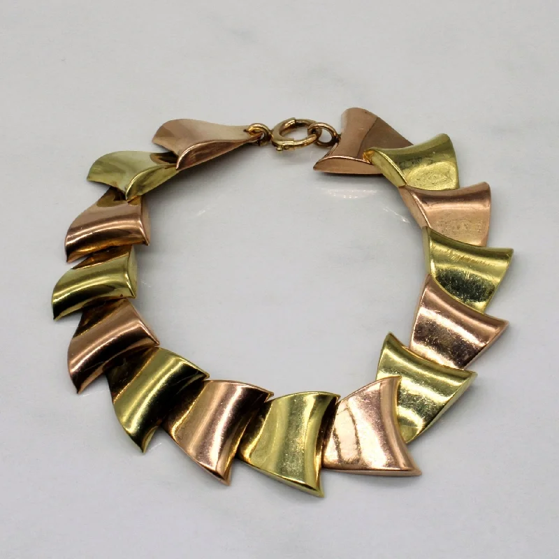 10k Two Tone Gold Bracelet | 7" |