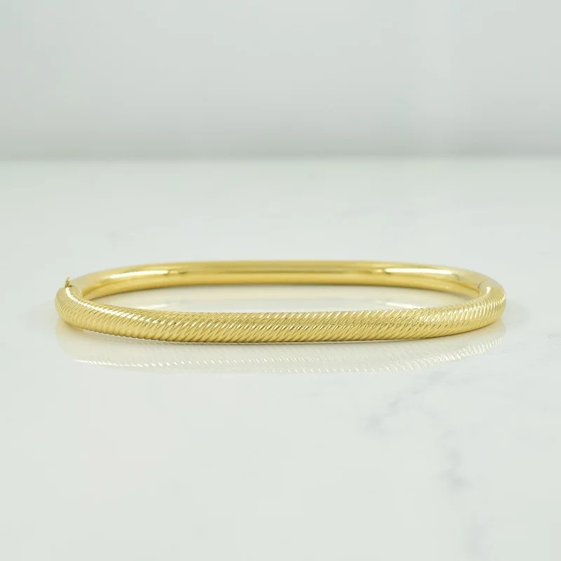 10k Yellow Gold Bangle | 7.5" |