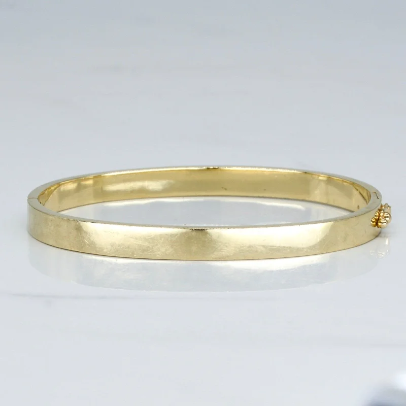 10k Yellow Gold Bangle Bracelet | 7.5" |