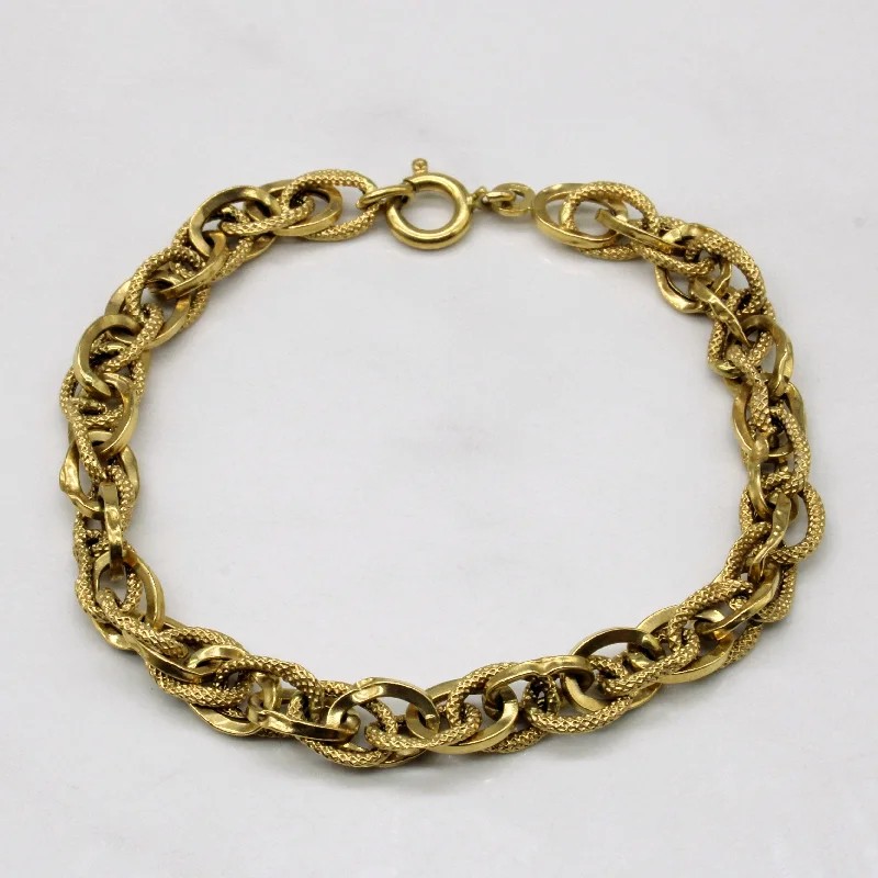 18k Yellow Gold Cable Bracelet | 7.5" |