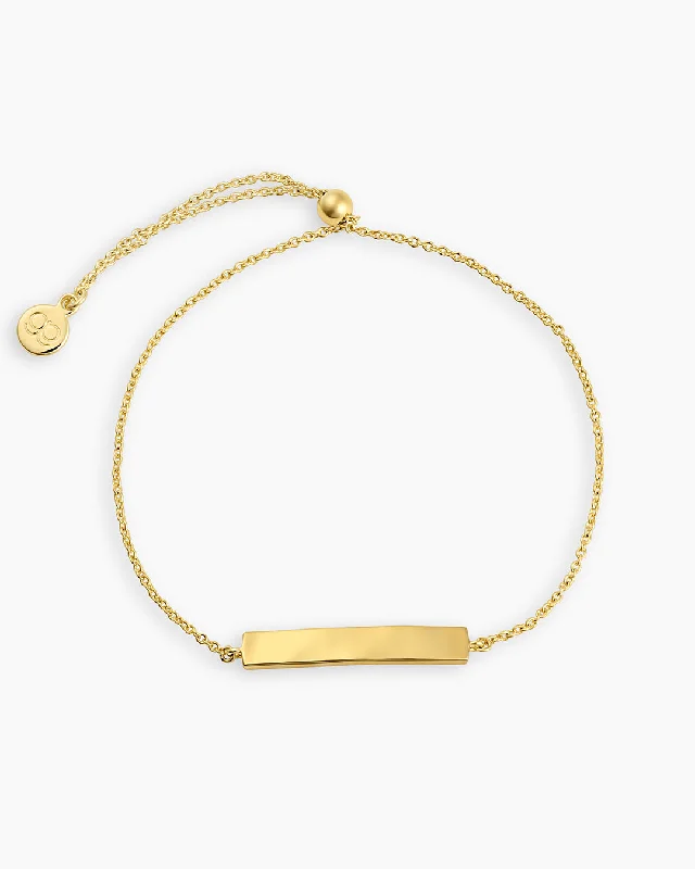 Bespoke Plate Adjustable Bracelet (gold)