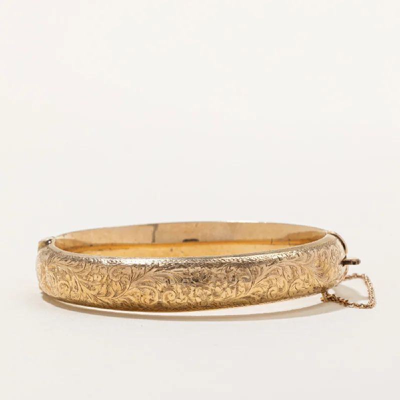 'Birks' England 9k Yellow Gold Bangle | 6.5" |