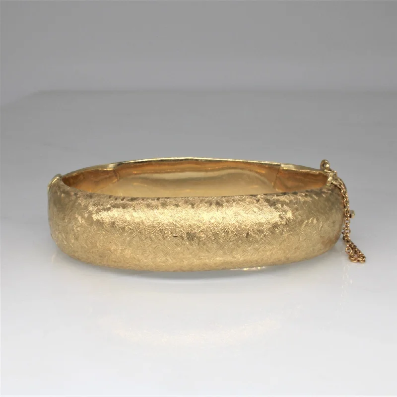 'Birks' Brushed Pattern Bangle | 6" |