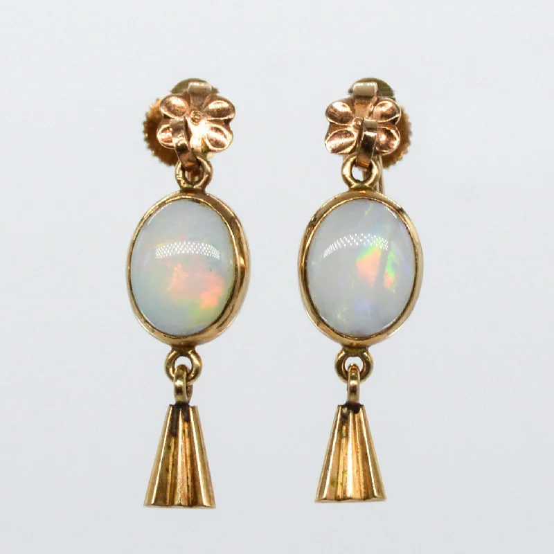 Affordable Luxury Jewelry For Every Occasion Clip On Bezel Opal Earrings | 2.00ct |