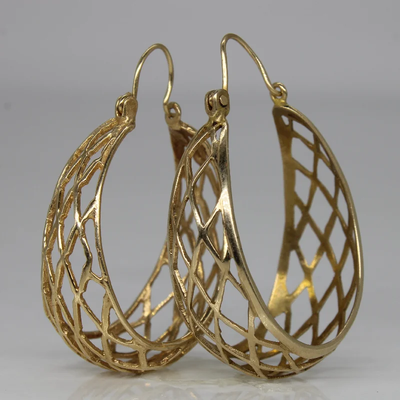 Shop Fine Jewelry With Amazing Deals Yellow Gold Lattice Earrings |