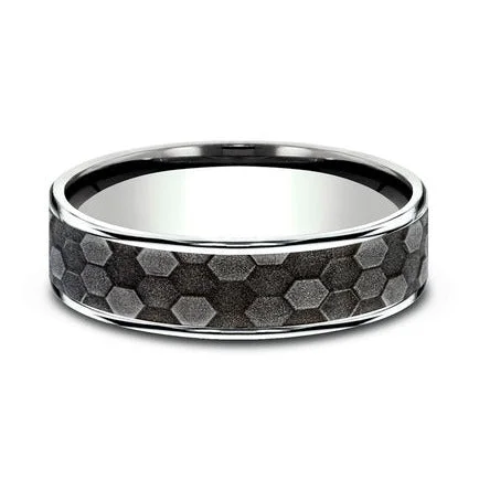 Premium Diamond Jewelry At Once-In-A-Lifetime Discounts Tantalum Honeycomb Mens Band