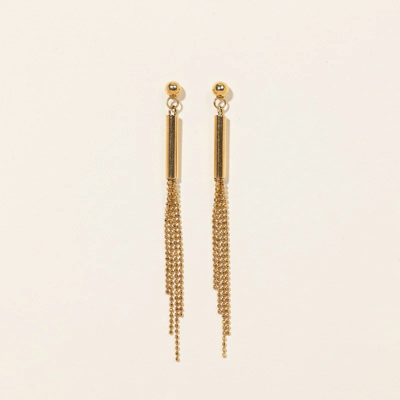 Save On Luxury Jewelry Pieces – Limited-Time Offers 14k Yellow Gold Beaded Drop Earrings