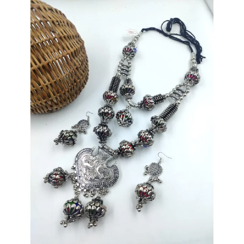 Don't Miss Out On Jaw-Dropping Jewelry Discounts Akruti Collection  Oxidised  Plated Necklace Set