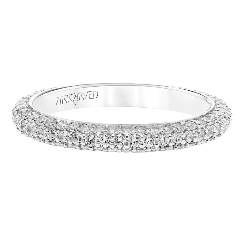 Seasonal Jewelry Sale – Upgrade Your Collection Three Row Domed Pavé Diamond Band