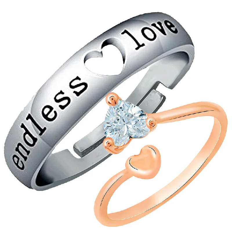 Grab Your Favorite Jewelry At The Lowest Prices Bhavi Jewels  Adjustable Couple Ring