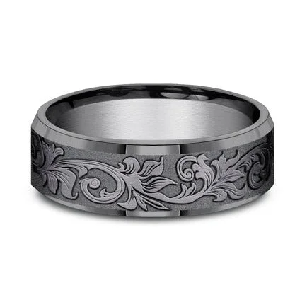 Final Call For Exquisite Jewelry At Reduced Rates Tantalum Vintage-Inspired Mens Band