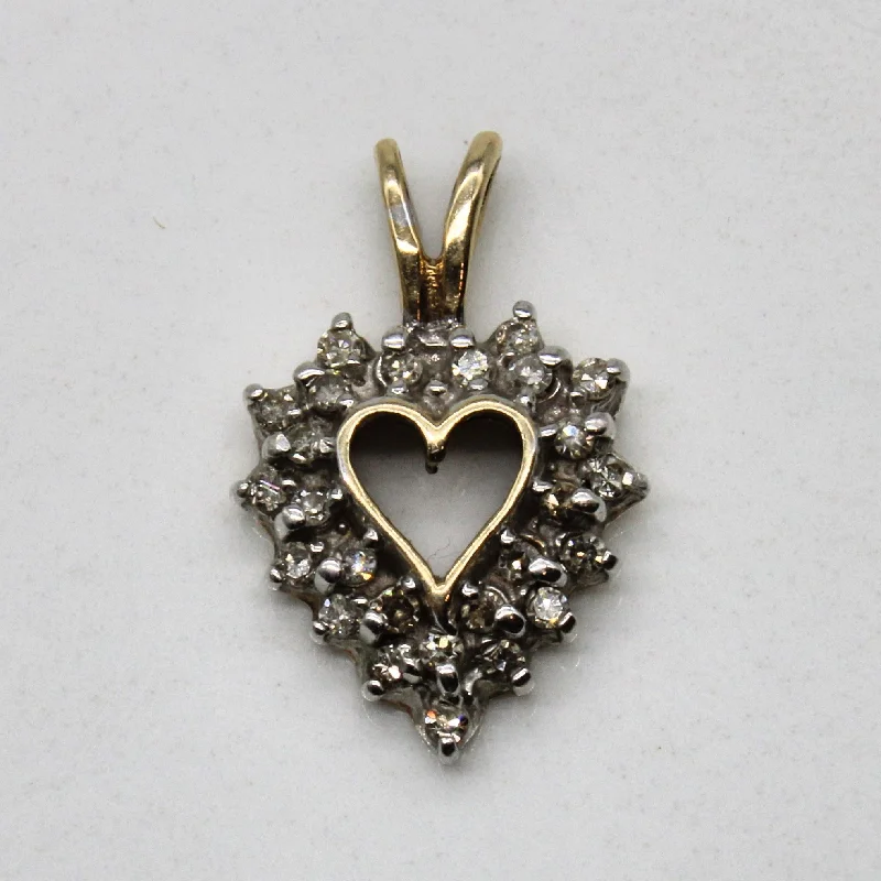 Diamond Cluster Heart Pendant | 0.13ctw |