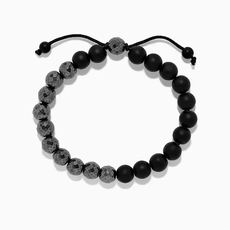 Timeless Elegance Now At Special Discounts Men's Beaded Hematite String Bracelet