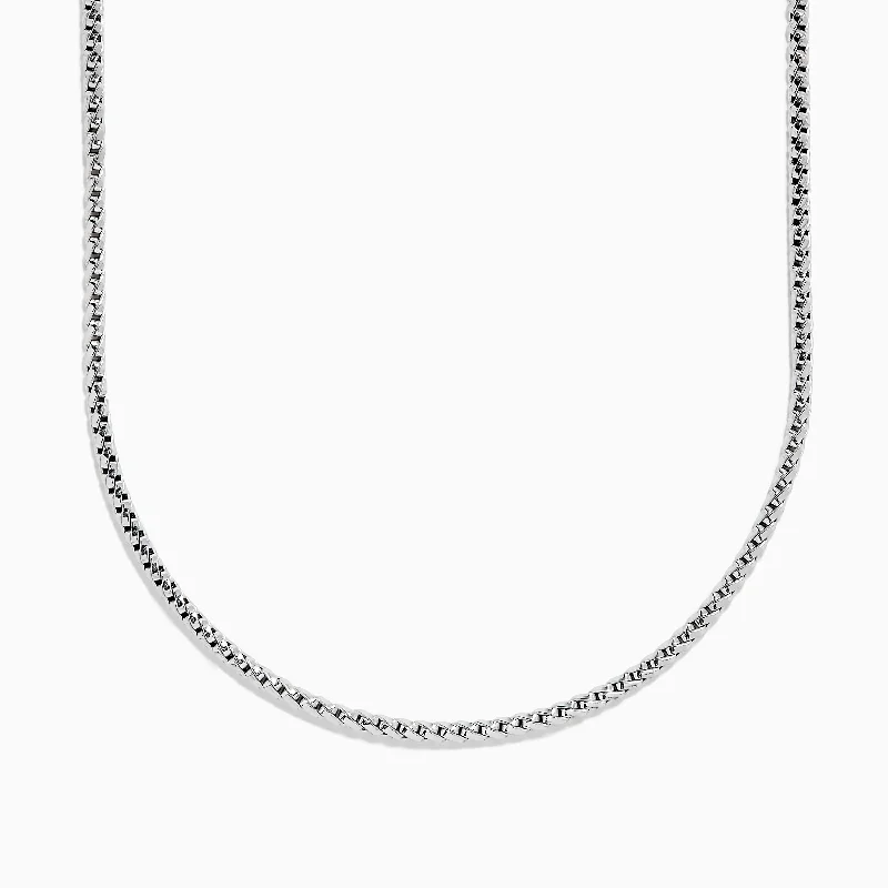 Best-Selling Jewelry Now Available At Special Deals Men's Sterling Silver 21" Box Link Chain