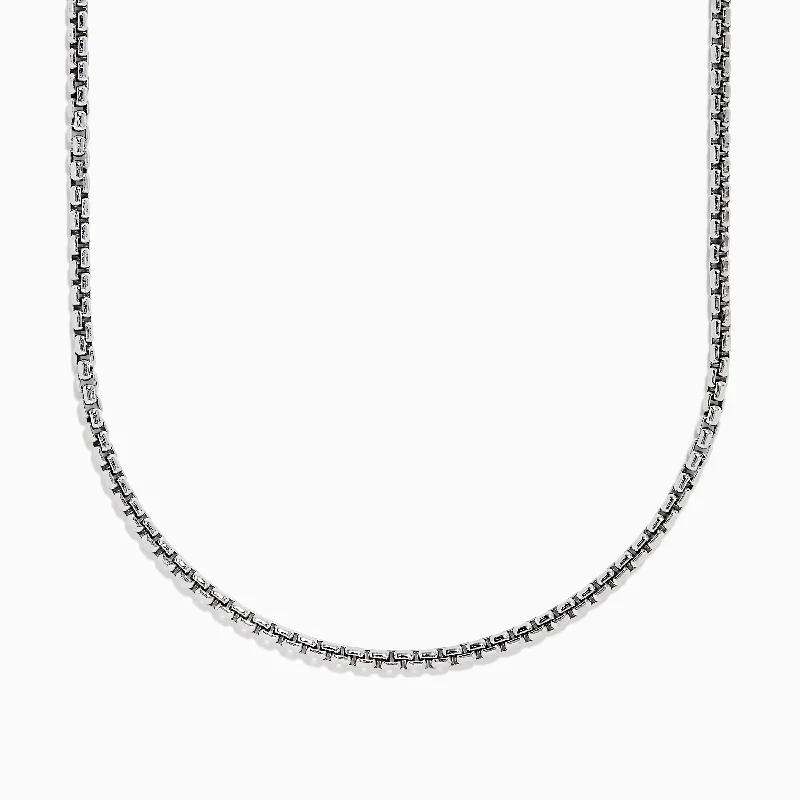 Shop Trending Jewelry With Exclusive Savings Men's Sterling Silver 21" Box Link Chain