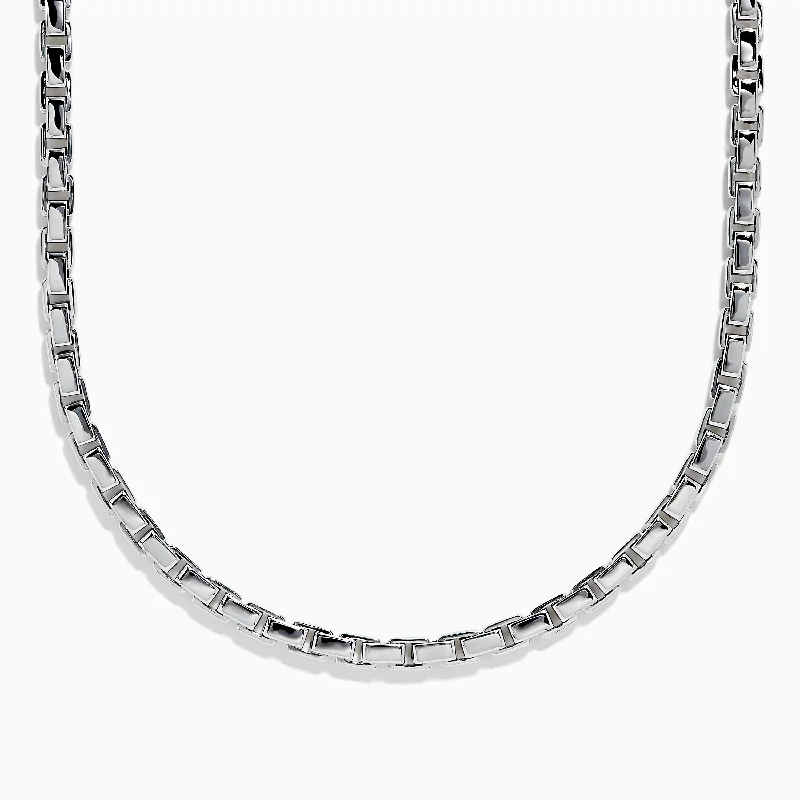 Limited-Time Offer On Premium Jewelry Collections Men's Sterling Silver 22" Box Link Chain