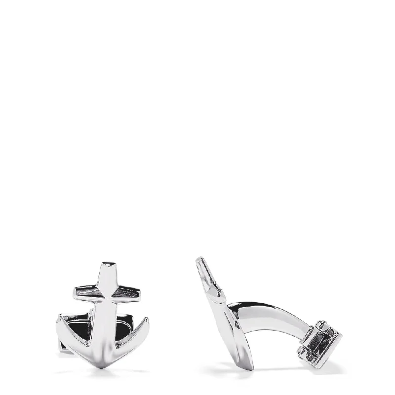 Shop Dazzling Jewelry With Special Promotional Discounts Men's Sterling Silver Anchor Cufflinks