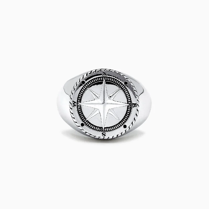 The Perfect Jewelry Piece At The Perfect Price Men's Sterling Silver Compass Ring