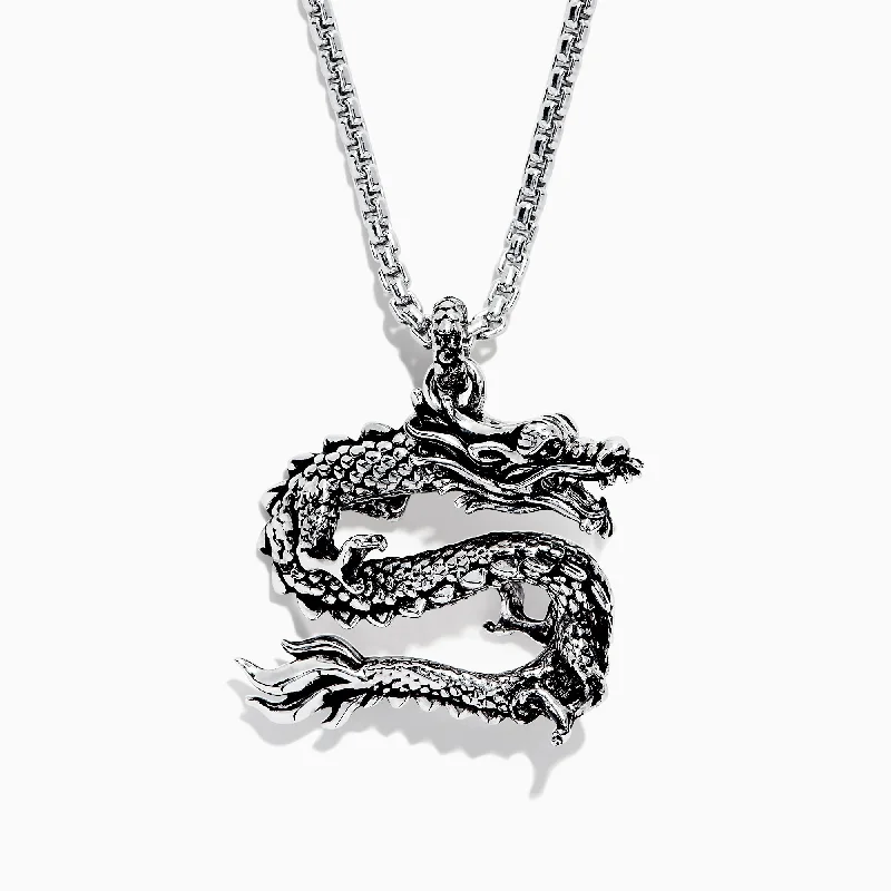 Unmissable Jewelry Sale – Shop Before It's Too Late Men's Sterling Silver Dragon Pendant