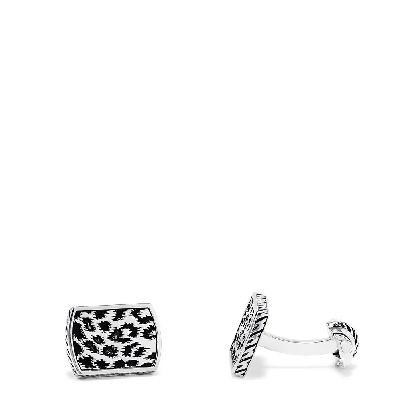 Unmissable Jewelry Clearance – Final Reductions Men's Sterling Silver Panther Spots Cufflinks