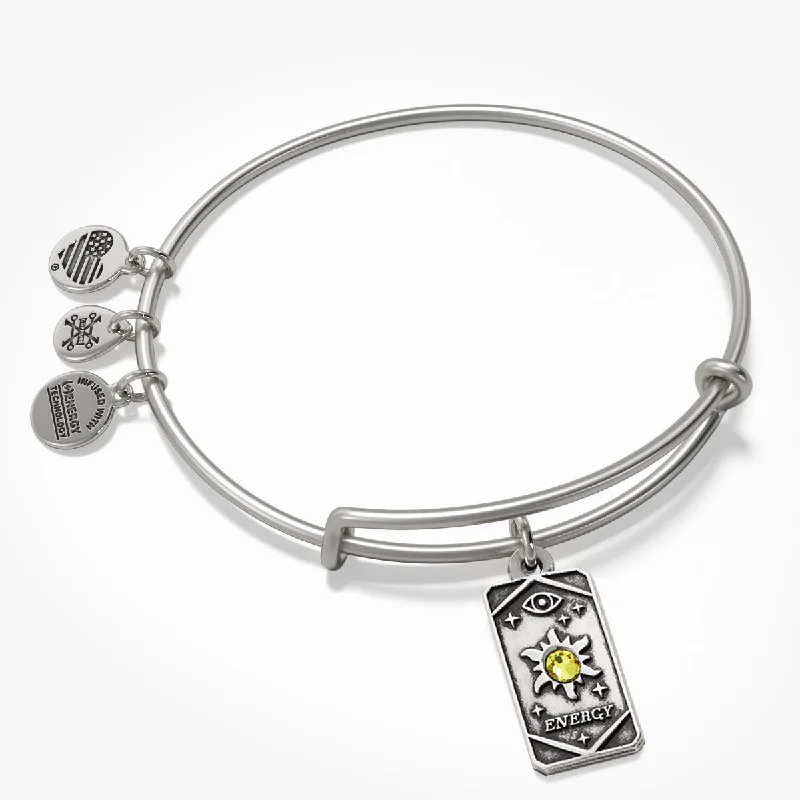 High-End Sparkle, Low-End Prices – Jewelry Sale Live Energy Sun Oracle Charm Bangle Bracelet