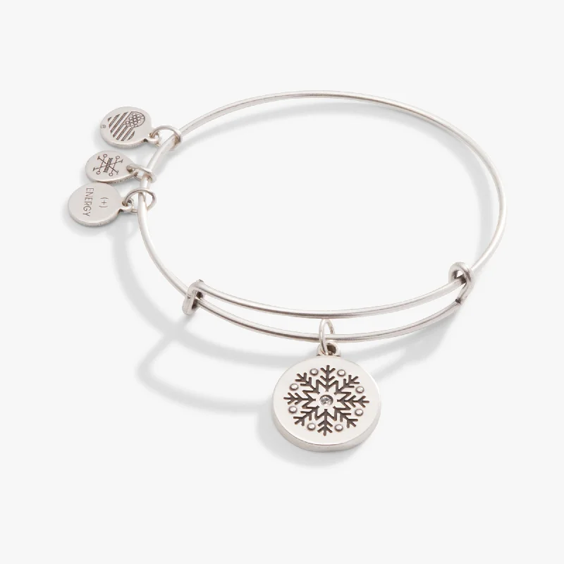 The Ultimate Jewelry Sale – Shop Premium Styles Etched Snowflake Charm Bangle