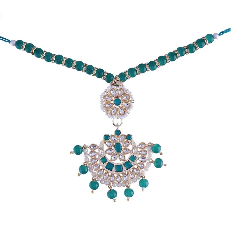 Luxury Jewelry At Unbeatable Discounts Etnico Rakshabhandan Special Designer Pearl Hanging Floral Lumba Rakhi for Bhabhi (R068G-L)