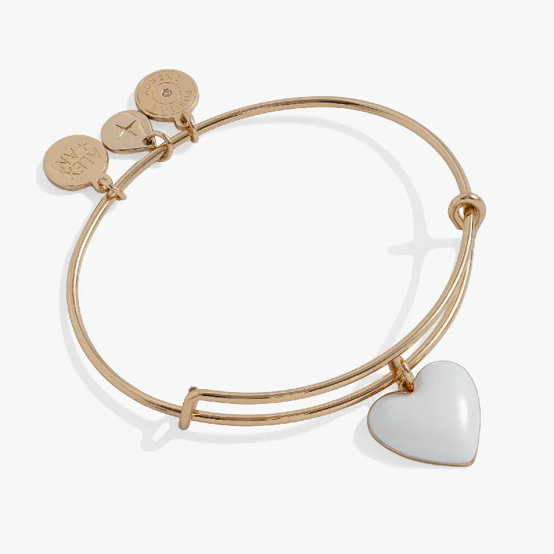 Handcrafted Beauty At Affordable Prices Enamel Heart Charm Bangle