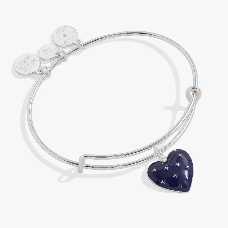 Grab Exquisite Jewelry At The Lowest Prices Enamel Heart Charm Bangle